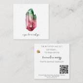 *~* TOURMALINE Kristall AP64 Flachnotiskarte Mitteilungskarte (Vorne/Hinten)