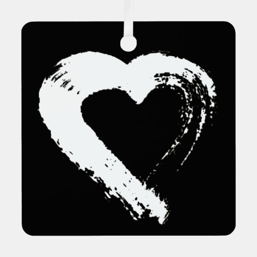 Tourmaline Moon Heart Car Ornament (Vorderseite)