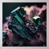 Tourmaline Ore Macro Poster - Pegmatite Depot (Vorne)