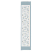 Tourmaline Plumbago Blume Kurzer Tischläufer (Vorderseite)