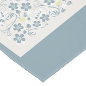 Tourmaline Plumbago Blume Kurzer Tischläufer (Ecke)