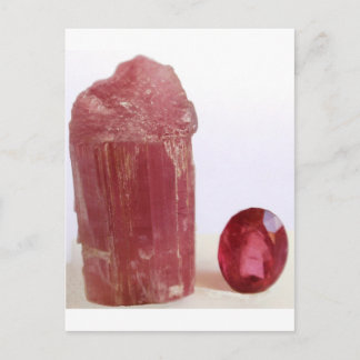 Tourmaline rubellite postkarte