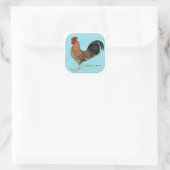 Tournaisis Rooster Quadratischer Aufkleber (Tasche)