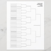 Tournament draw template paper sheet for 64 player (Rückseite)