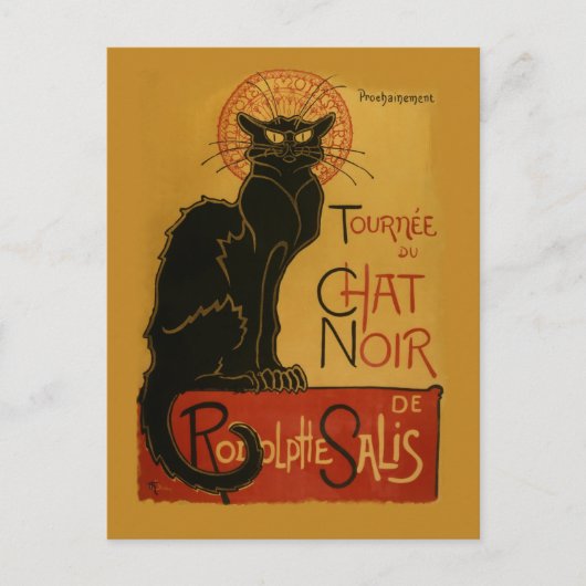 Tournee de Chat Noir Black Cat Postkarte (Vorderseite)