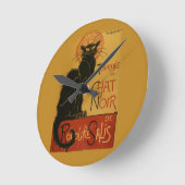 Tournee de Chat Noir Black Cat Runde Wanduhr (Winkel)