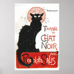 Tournee du Chat Noir 1896 Vintage Style Katzenkuns Poster