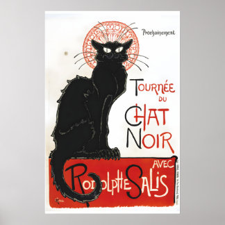Tournee du Chat Noir 1896 Vintage Style Katzenkuns Poster