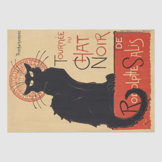 Tournée du Chat Noir (1896) von Théophile Alexandr Seidenpapier (Vorderseite)