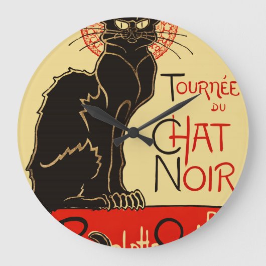 Tournée du Chat Noir Art Nouveau Große Wanduhr (Vorderseite)