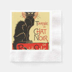 Tournée du Chat Noir Art Nouveau Serviette