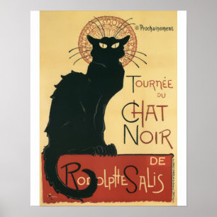 Tournee Du Chat Noir Schwarze Katze Vintage-Druck Poster