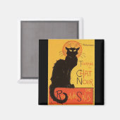 Tournée du Chat Noir, Steinlen Black Cat Vintag Magnet (Vorderseite/Rückseite)