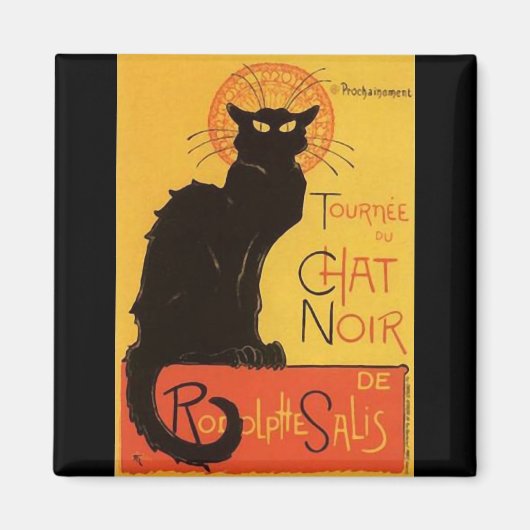 Tournée du Chat Noir, Steinlen Black Cat Vintag Magnet (Vorne)