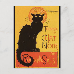 Tournée du Chat Noir, Steinlen Schwarze Katze Vint Postkarte