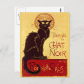 Tournée du Chat Noir, Théophile Steinlen Postkarte (Vorne/Hinten)