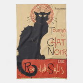Tournee du Chat Noir Vintag Black Cat Art Nouveau Geschirrtuch (Vertikal)
