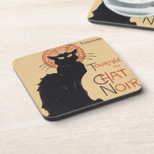 Tournee du Chat Noir Vintag Black Cat Art Nouveau Getränkeuntersetzer