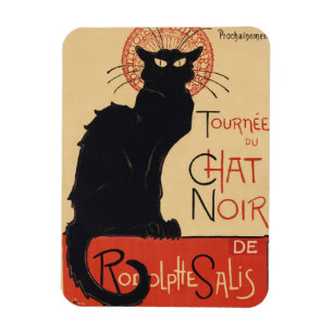 Tournee du Chat Noir Vintag Black Cat Art Nouveau Magnet