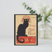Tournee du Chat Noir Vintag Black Cat Art Nouveau Postkarte (Stehend Vorderseite)