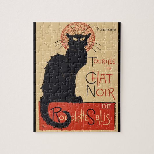 Tournee du Chat Noir Vintag Black Cat Art Nouveau Puzzle (Vertikal)