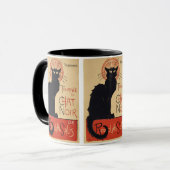 Tournee du Chat Noir Vintag Black Cat Art Nouveau Tasse (Vorderseite Links)