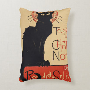 Tournee du Chat Noir Vintage Black Cat Art Nouveau Dekokissen