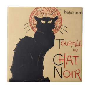 Tournee du Chat Noir Vintage Black Cat Art Nouveau Fliese