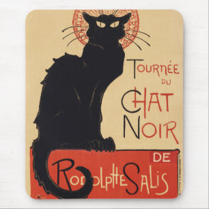Tournee du Chat Noir Vintage Black Cat Art Nouveau Mousepad