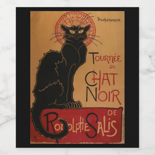 Tournee du Chat Noir Weinkultur und Erde Weinetikett (Einzelnes Label)