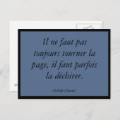 Tourner la page postkarte (Vorne/Hinten)