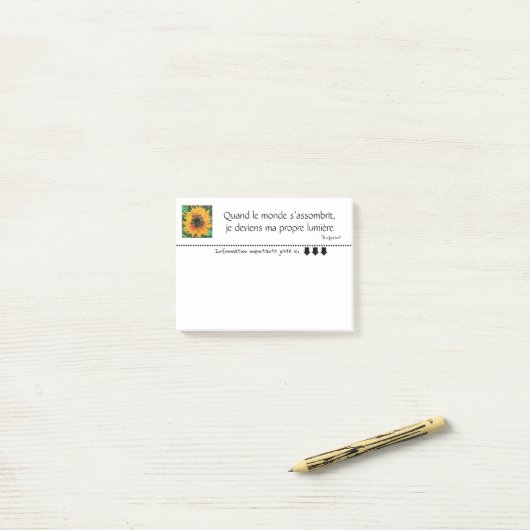 Tournesol éclatante en pixel art post-it klebezettel (Auf Schreibtisch)