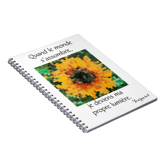 Tournesol jaune pixel art  notizblock (Rechte Seite)