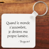 Tournesol lumineux sur fond vert schlüsselanhänger (Rückseite)