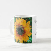 Tournesol Pixel Art Floral Lumineux Kaffeetasse (Vorderseite Links)