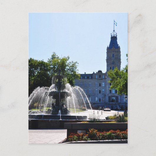 Tourny Water Fountain Parlament Quebec Postcard Postkarte (Vorderseite)