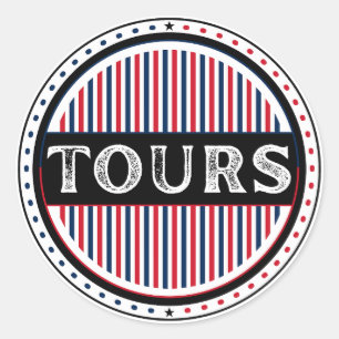 Tours City Pride Emblem – Französische Identität Runder Aufkleber