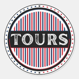 Tours City Pride Emblem – French Identity Runder Aufkleber
