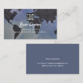 Tours World Map Blue Visitenkarte (Vorne/Hinten)