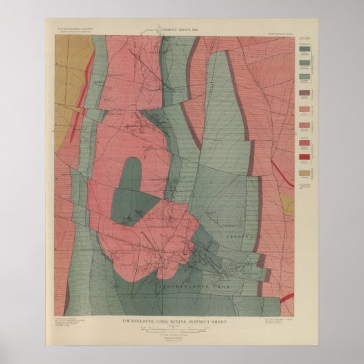 Tourtelotte Park Mining District Map Poster (Vorne)
