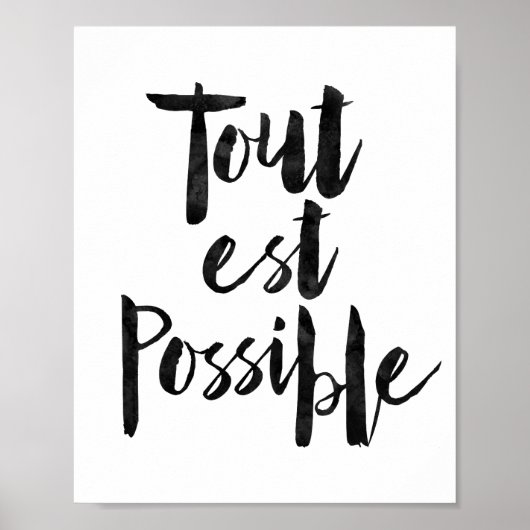 Tout Est möglich Poster (Vorne)