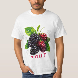 TOUT Maulbeer-Beeren-Kunst-T-Shirt T-Shirt