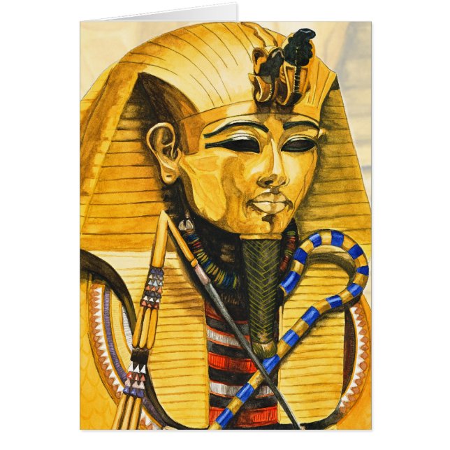 Toutankhamon Goldmasken-Aquarell (Vorne)