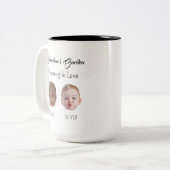 Tow Baby Gesichtsgeschenke für Großvater Großmutte Zweifarbige Tasse (Vorderseite Links)