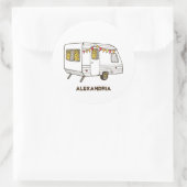 Tow Behind Caravan Camper Personalisiert Stickers (Tasche)