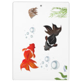Tow cute koi fish play in water klemmbrett (Rückseite)