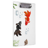 Tow cute koi fish play in water klemmbrett (Rechts)