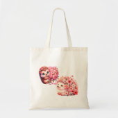 Tow cuteRomantic Floral Hedgehog Duo Illustration Tragetasche (Vorne)