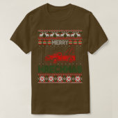 Tow Truck Driver Gifts Funy Ugly Christmas Merry W T-Shirt (Design vorne)