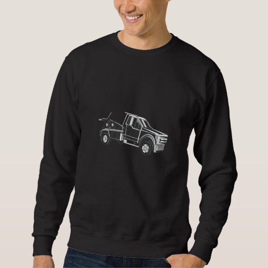 Tow truck towing trailer sweatshirt (Vorderseite)